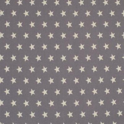 Tresse de lit fine 3épis de 2m - Etoiles blanches / Fond gris à Personnaliser  