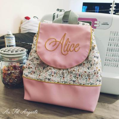 Sac Maternelle - Liberty Flora / Simili Rose