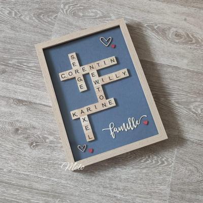 Cadre A4 Bois / Fond Anthracite