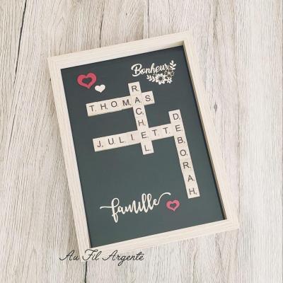 Cadre A4 Bois / Fond noir