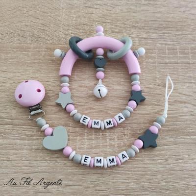 Hochet en Bois : Rose bébé