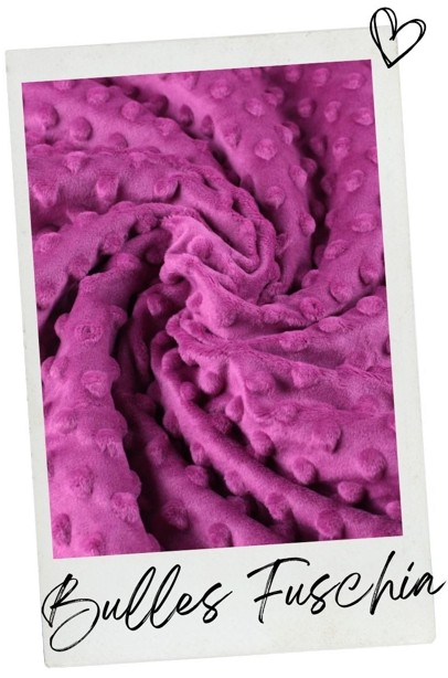 Minky Bulles Fuschia