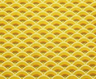 Coupon de tissu ethnique jaune