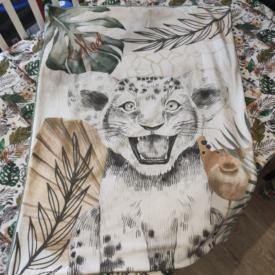 Plaid Panneau - Lionceau Safari  