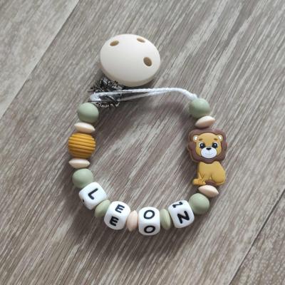 Attache tétine - Ronde / Lion  