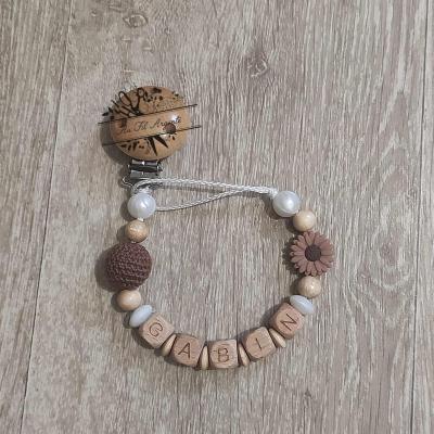 Attache tétine - Crochet / Marguerite  