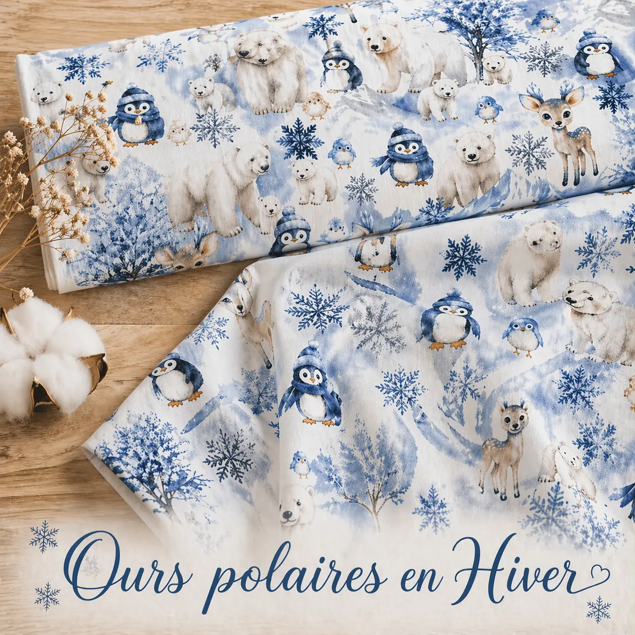 Ours polaires en hiver
