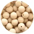 Silicone - Perles à Rayures (Couleur au choix)