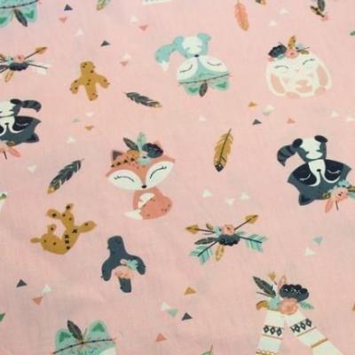 Tresse de lit fine 3épis de 2m - Renard hippie Rose à Personnaliser  