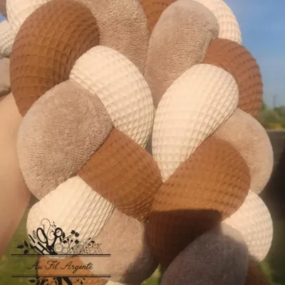 Tresse de lit / Beige Marron Taupe