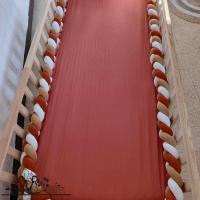 Tresse de lit fine de 5m en Gaze Blanc / Camel et Terracotta P